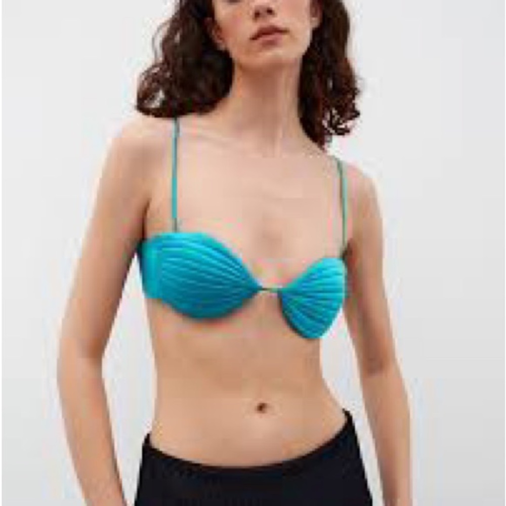 BEVZA Turquoise Shell-Style Bralette/ Bellini Top NWT - Picture 7 of 7